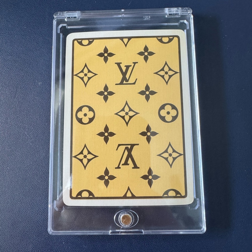 Authentic Louis Vuitton Playing Card in Case King of Spades